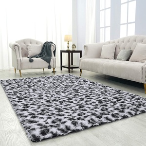 Tappeti in peluche con stampa leopardata moderna Super morbida per la casa - Product Image 1