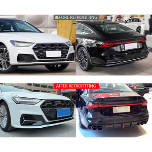 Kit de Modificación de Parachoques para Audi A7 2019-2024, Parrilla, Luces Antiniebla, Alerón Trasero, Luz de Navegación, Tubo de Escape, Ajuste Universal - Product Image 2