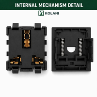 Module de prise modulaire universel Kolani noir à encliquetage 16A 250V, module multiprise en PC ignifuge