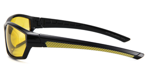Date <span class=keywords><strong>2020</strong></span> hommes mode noir cadre jaune lentille nuit conduite sport lunettes de soleil - Product Image 3