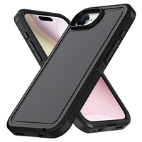 Étui de téléphone portable de luxe robuste trois-en-un en TPU et PC antichoc pour XT iPhone 16E