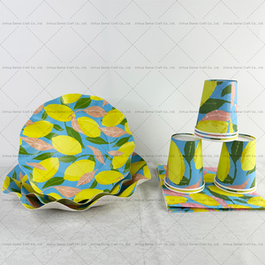 DAMAI Juego de 10 Platos Desechables de Papel con Diseño de Limón de 10 Pulgadas, Platos para Fiestas, Despedidas de Soltera, Cenas y Cumpleaños - Product Image 5