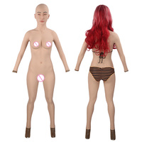 Costume de corps entier pour femme, faux seins, formes de poitrine avec tête, énorme poitrine pour homme, Body en Silicone
