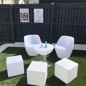 Moderno LED <span class=keywords><strong>Cubo</strong></span> Bar Silla de plástico Light-Up Taburete para comedor Café Hoteles y hogar Bares Uso al aire libre - Product Image 3
