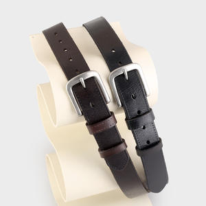 تصميم كلاسيكي الأعلى مبيعاً جلد بقر أسود نحيف للرجال دبوس سبيكة لإبزيم توريد المصنع للجينز واللباس - Product Image 3