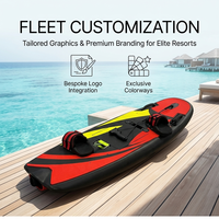 Planche de surf électrique FastDispatch Jet Ski Ocean Cruiser Flame Stripe Jaune avec télécommande sans fil et propulsion aquatique