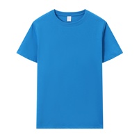 Custom Heat Press O-hals T-Shirts Heren 100% Katoenen Ronde Hals T-Shirts Unisex T-Shirt In 180 Gram Tc Stof Losse Pasvorm Effen Patroon