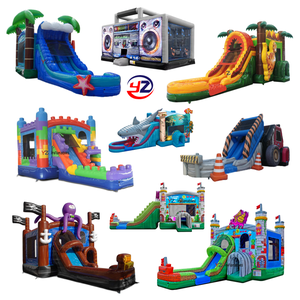 Château gonflable commercial en PVC avec toboggan et souffleur, aire de jeux pour l'éveil et le divertissement - Product Image 5