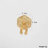 Boutons de manchette en alliage creux personnalisés pour vêtements féminins, forme de fleur, décoration de chemise pour femmes, boutons de col