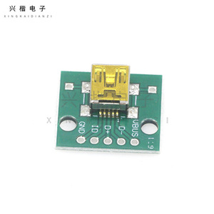 Conector USB a DIP Hembra de 5 Pines, Paso de 2.54 mm, Placa de Conexión SMT U8 - Product Image 3