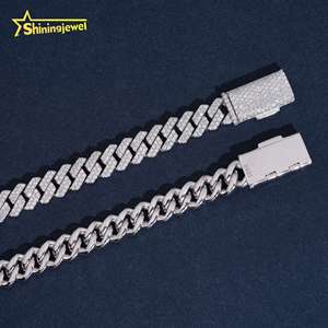 RTS Disponibilità Locale Magazzino USA Bracciale Cubano in Moissanite VVS da 8mm Gioielli Hip Hop in Argento Massiccio 925 Supera Test Diamanti - Product Image 6