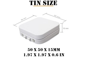 Rỗng thực phẩm an toàn kín CRC Mini Vuông con kháng tin trường hợp với nút khóa cho Bạc Hà CR <span class=keywords><strong>Pill</strong></span> hộp thiếc - Product Image 3