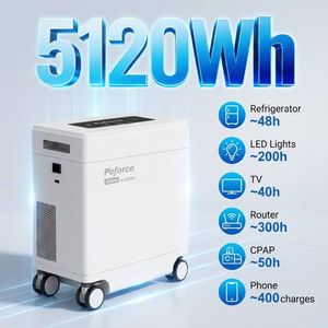 Générateur <span class=keywords><strong>solaire</strong></span> portable 5500W 5120Wh avec panneaux solaires MPPT, station d'alimentation <span class=keywords><strong>pour</strong></span> la maison, stockage d'énergie de secours <span class=keywords><strong>pour</strong></span> toute la maison - Product Image 2