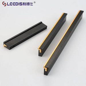 Lgedis Aluminum Alloy Cabinet Handles Black Nordic Style Bar Shape Durable Furniture Hardware - Product Image 2