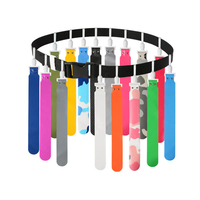 Drapeau de ceinture en PVC avec logo personnalisé 5x37cm, drapeau de football, drapeau de ceinture sportif imprimé personnalisé imperméable pour les matchs de football, les événements d'équipe