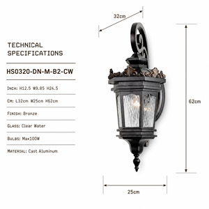 Nouvelle lampe murale solaire LED extérieure étanche de style chinois pour villa, jardin, pavillon, cour extérieure - Product Image 2