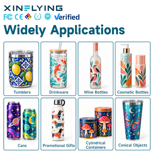 เครื่องพิมพ์ยูวีทรงกระบอก XinFlying ความเร็วสูง 40 วินาที/ชิ้น สำหรับพิมพ์ขวด แก้วน้ำ กระป๋อง ทรงกระบอก พร้อมบริการช่วยเหลือทางเทคนิคตลอด 24 ชั่วโมง ทุกวัน - Product Image 3