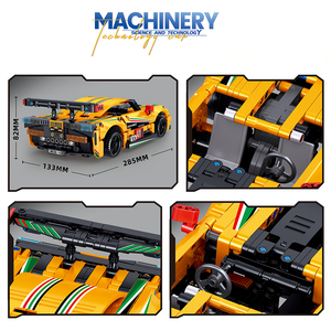 Set blok bangunan mobil tarik ke belakang, mainan balap Super tarik mundur untuk anak-anak 5 7 tahun 617 buah - Product Image 5
