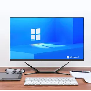 Vente en gros PC de bureau complet 1080P 22 ''24'' 27 ''pouces bureau domestique moniteur lcd ordinateur tout-en-un