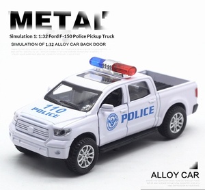 1 32 TAN TU Raptor Pickup Coche de Policía Modelo de Aleación con Sonido y Luz, Control de Retroceso, Gran Venta Transfronteriza - Product Image 6