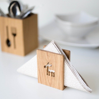 Porte-serviettes en bois de Noël, organisateur de mouchoirs rustique pour table, décoration de table de fête, fournitures pour la maison et les restaurants