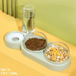 Double Bowl Automatische Pet Bowl Feeder Cat Wassersp ender Cat Basin Dog Bowl Cat Supplies Wassersp ender