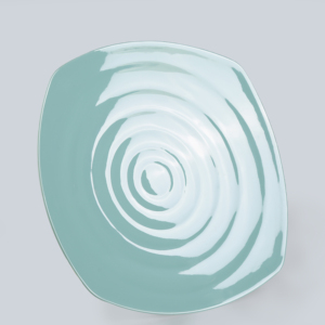 Plato Plano de Melamina al por Mayor, Sin BPA, para Uso en Restaurantes y Hogares, Diseño de Remolino Verde Menta para Buffet y Comedor - Product Image 2