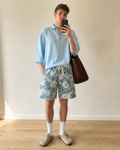 Shorts imprimés pour hommes avec cordon de serrage, décontractés, en coton, pour l'été, personnalisables OEM ODM, faible MOQ - Product Image 5