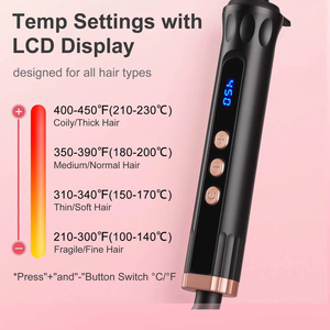 <span class=keywords><strong>Fer</strong></span> à friser conique professionnel <span class=keywords><strong>en</strong></span> céramique avec écran LCD numérique, 450°F, chauffe rapide, <span class=keywords><strong>fer</strong></span> à friser pour ondulations naturelles - Product Image 2