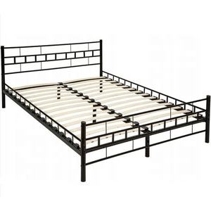 Оптовая продажа, недорогая Современная железная рама в скандинавском стиле, для работы в общежитии, одна металлическая железная сверхпрочная кровать и стальной каркас кровати - Product Image 6