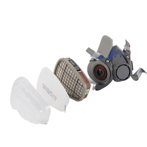 CGLX 6200 masker Gas debu, Respirator setengah wajah dapat dicuci untuk mengecat semprot pestisida kimia perlindungan api - Product Image 3