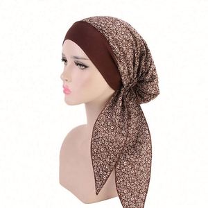 Wholesale Pastoral Style Printed Cotton Chemotherapy African <b>Cap</b> Ladies Elastic Headband Hooded <b>Hijab</b> <b>Caps</b> Turban - Product Image 4