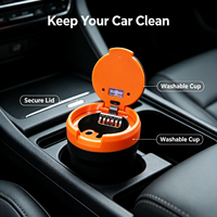 Cendrier de voiture à motifs variés 7,7*7cm avec LED, cendrier portable, accessoires de fumeur