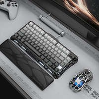 Keyboard Gaming Mekanik GravaStar Mercury K1 75% 79 Tombol Nirkabel Berkabel Bluetooth Tiga Mode Struktur Gasket