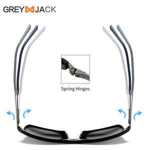 Lunettes de soleil sportives grises Jack Aviator, monture intégrale noire et marron, verres polarisés TAC UV400 pour la conduite et le cyclisme - Product Image 5