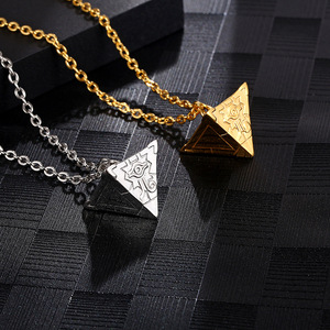 Collar con el Rompecabezas del Milenio de Yu-Gi-Oh |   Colgante de Acero de Titanio de Yugi Muto |   Joyería de Anime Unisex - Product Image 3