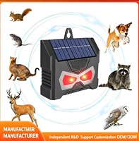 Répulsif Solaire Ultrasonique Anti-Oiseaux, Chats et Chiens à LED Infrarouge Étanche pour Extérieur - Meilleure Vente