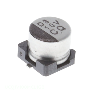 ตัวเก็บประจุแบบติดผิว 10 ยูเอฟ อลูมิเนียม 10UF 20% 35V SMD UCQ1V100MCL1GB - Product Image 1
