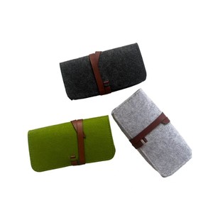 Sac de rangement en feutre portable et enroulable - Étui à stylos moderne et créatif, étui à lunettes, sac de papeterie, couleur et logo personnalisables - Product Image 3