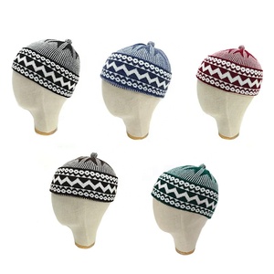 Gorro Kufi de algodón transpirable con diseño, gorro de oración musulmán, gorro Kopiah tejido para hombre, para viajes y oración, venta al por mayor OEM - Product Image 4