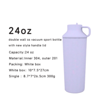 Gobelet de gymnastique en acier inoxydable de haute qualité bouteille d'eau isolée sous vide tasse Thermos avec poignée pour cadeaux d'affaires nouveau couvercle Design