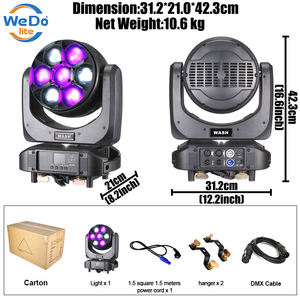 Luz Móvil de Cabeza LED RGBW de 7x60W con Zoom, Efectos de Lavado, Caleidoscopio y Ojo de Abeja para Iluminación de Escenarios de DJ - Product Image 5