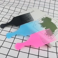 Peigne à dents larges pour cheveux afro, brosse de massage professionnelle en plastique pour cheveux bouclés, durable, pour coiffure et usage domestique