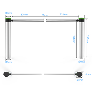 New Arrival OEM/ODM Arm Length Customizable Waist High Cylindrical Turnstile <b>Single</b> One Pole Road Gate Access Control Turnstiles - Product Image 6