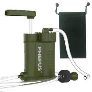 Hand Pump survival water filter with hand pump Portable Water Survival Purifier Lightweight