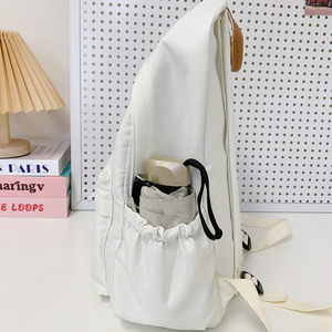 <span class=keywords><strong>Sac</strong></span> <span class=keywords><strong>à</strong></span> <span class=keywords><strong>dos</strong></span> <span class=keywords><strong>blanc</strong></span> élégant pour <span class=keywords><strong>femme</strong></span>-Idéal pour les voyages scolaires avec poignée - Product Image 6