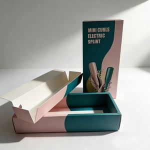 Boîte en carton blanc avec revêtement UV personnalisé en usine, finition brillante, pour outils de coiffure et produits de beauté - Product Image 1