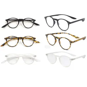 2024 bán buôn OEM biểu tượng tùy chỉnh dài đền Thiết kế vòng mùa xuân bản lề phụ nữ rõ ràng men chống ánh sáng màu xanh Kính đọ<span class=keywords><strong>c</strong></span> sách - Product Image 1