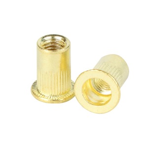 Écrous à riveter en laiton couleur or, rivets aveugles de haute qualité - Product Image 1