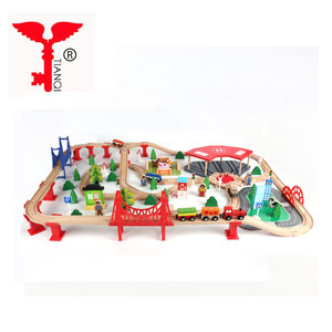 Offre Spéciale produits 140 pièces Hêtre Animal <span class=keywords><strong>de</strong></span> Ferme Rails Magnétique Train ensemble <span class=keywords><strong>de</strong></span> train en bois <span class=keywords><strong>de</strong></span> <span class=keywords><strong>Chemin</strong></span> - Product Image 1